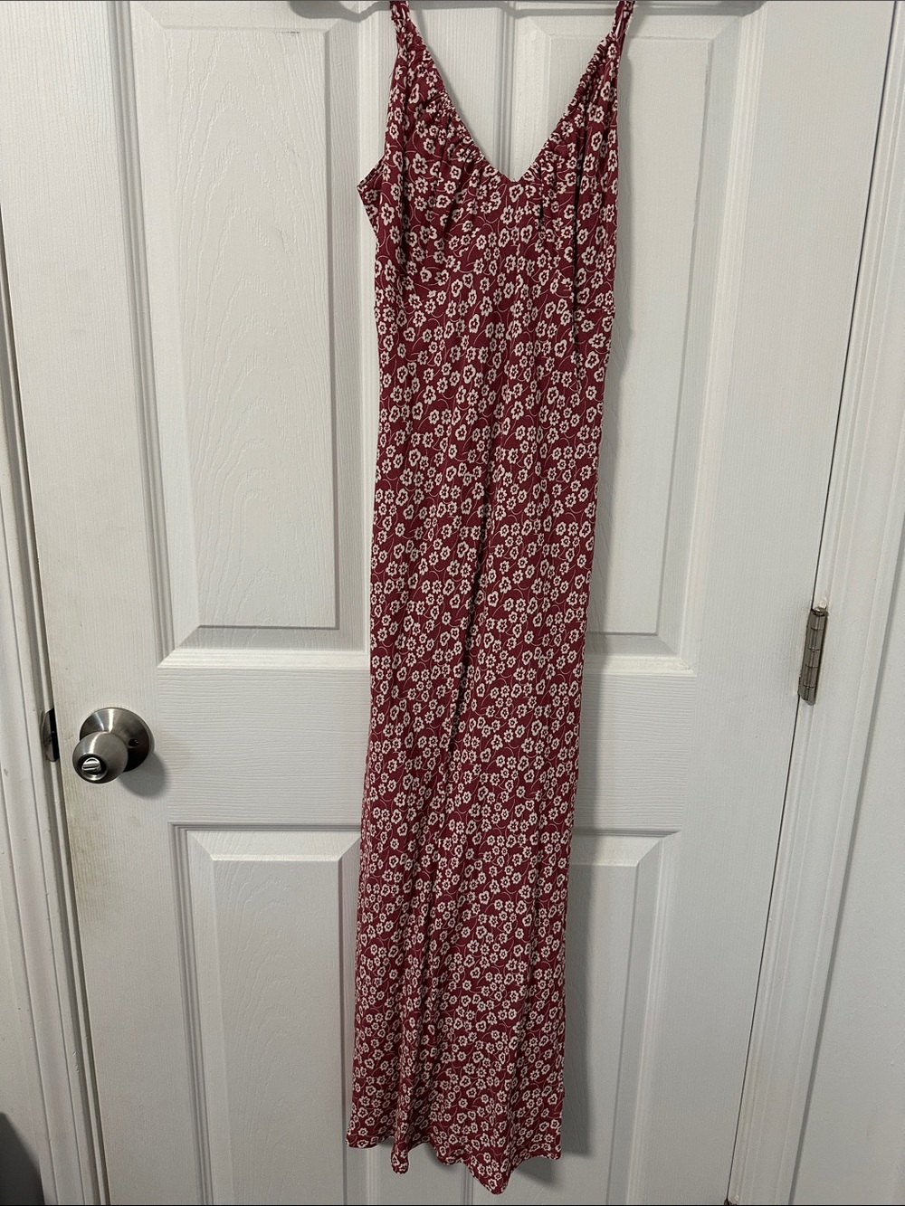 Wild Fable Women's Tie-Back Midi Dress - maroon